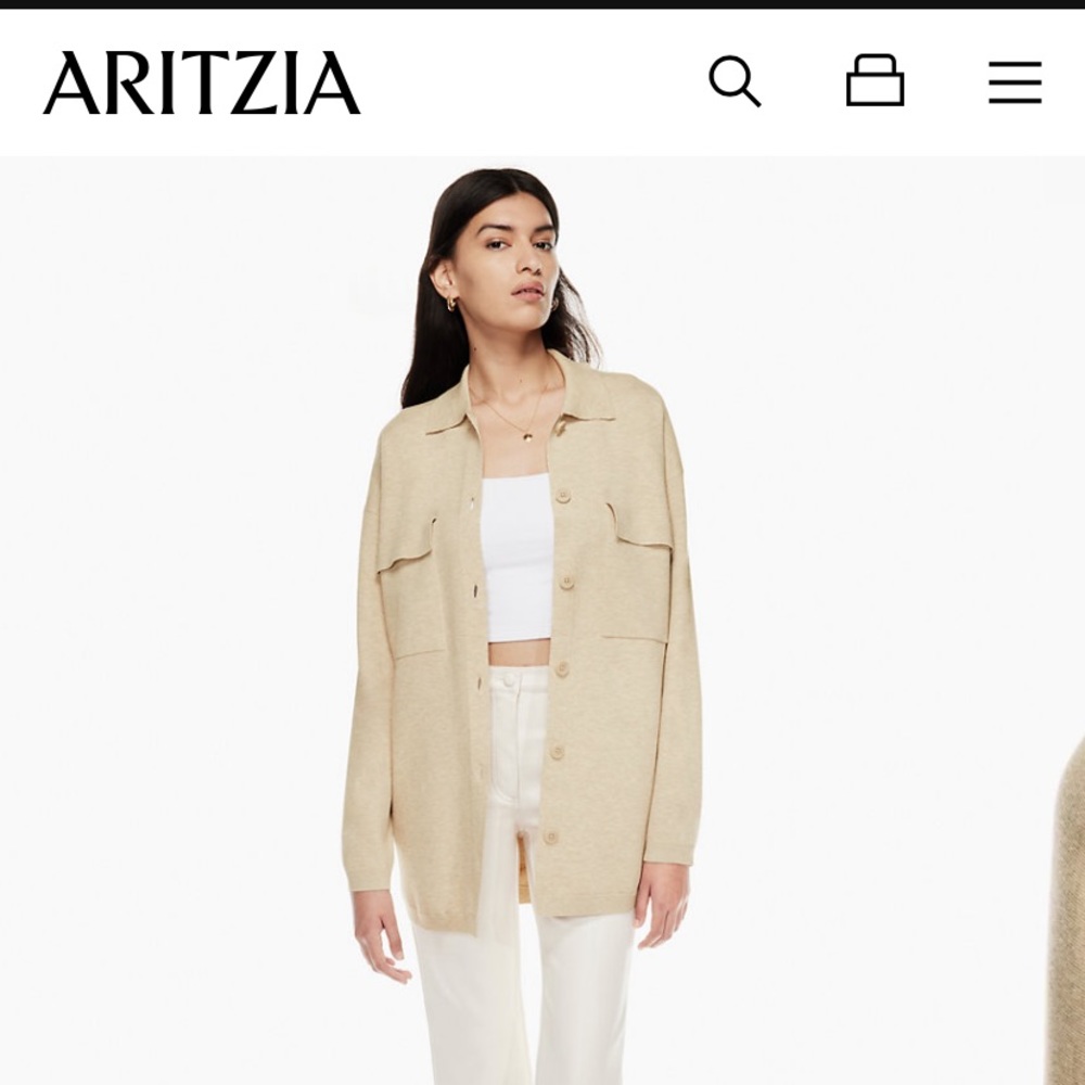 Aritzia Ronnie shirt jacket size small black
